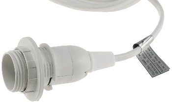 Netzkabel mit Schalter und E14 Fassung - 1,4m + 2m lang, weiß