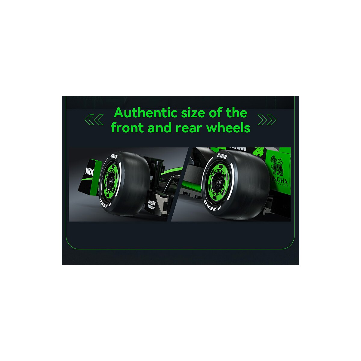 CaDA Set C55032W KICK Sauber F1® Team C44 - 2024 1:24 grün Bricks