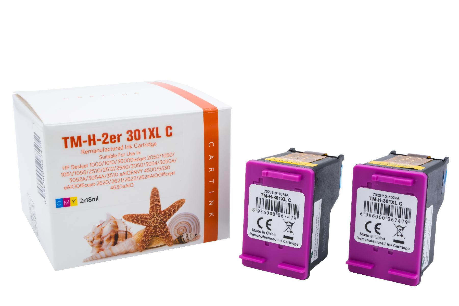 301CXL Doppelpack Refill Tinte Color HP / CH564EE / 2x18 ml