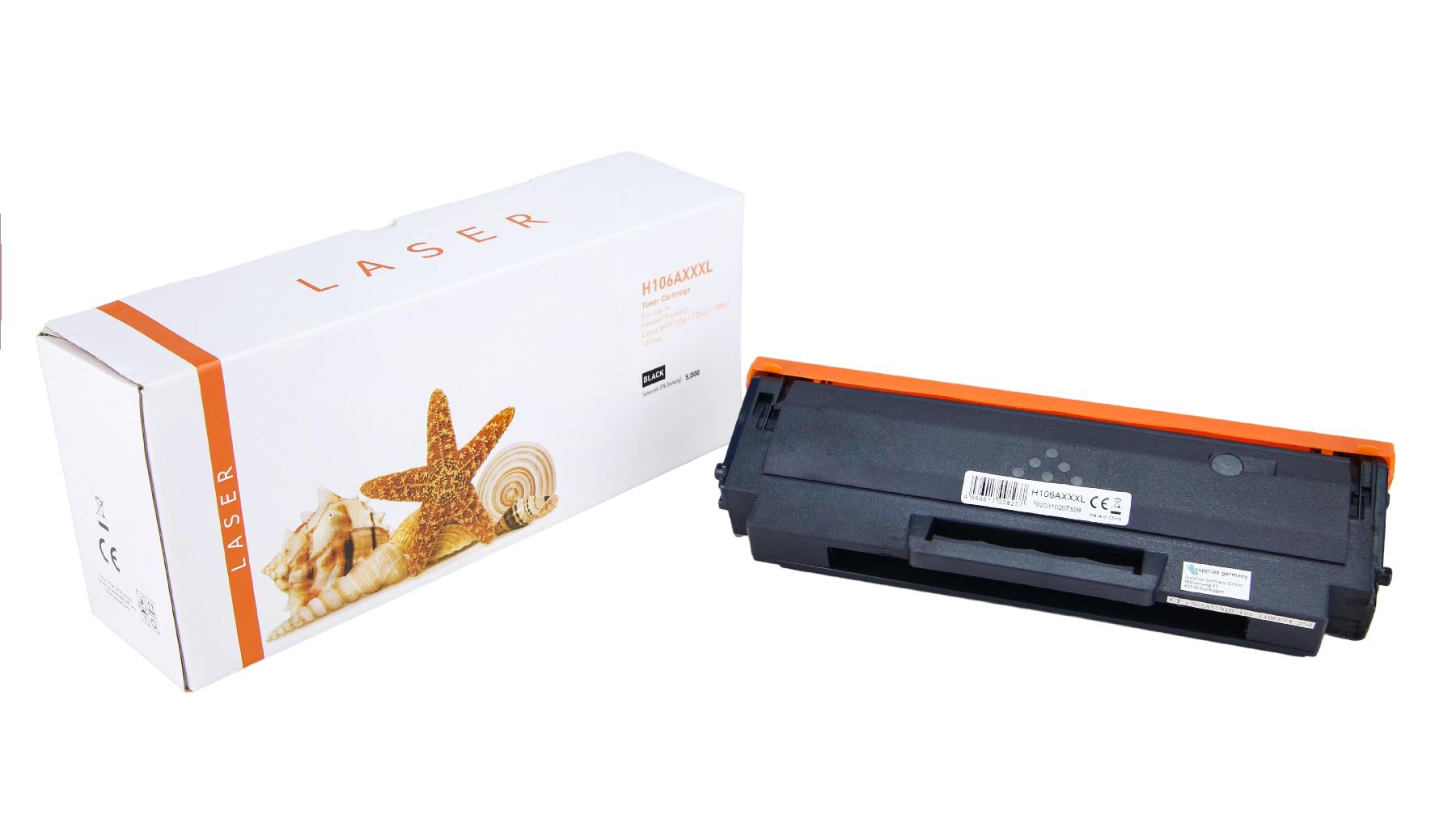 106AXXXL alternativ Toner black HP / W1106A / 5.000 Seiten