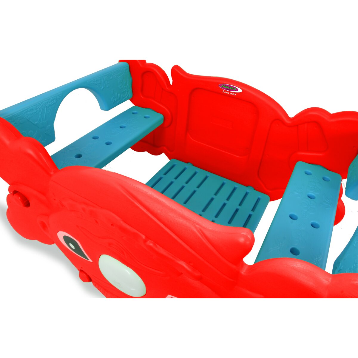 Kindersitzgruppe Sit and Swing 2in1 rot Tisch oder Wippe wendbar Indoor Outdoor