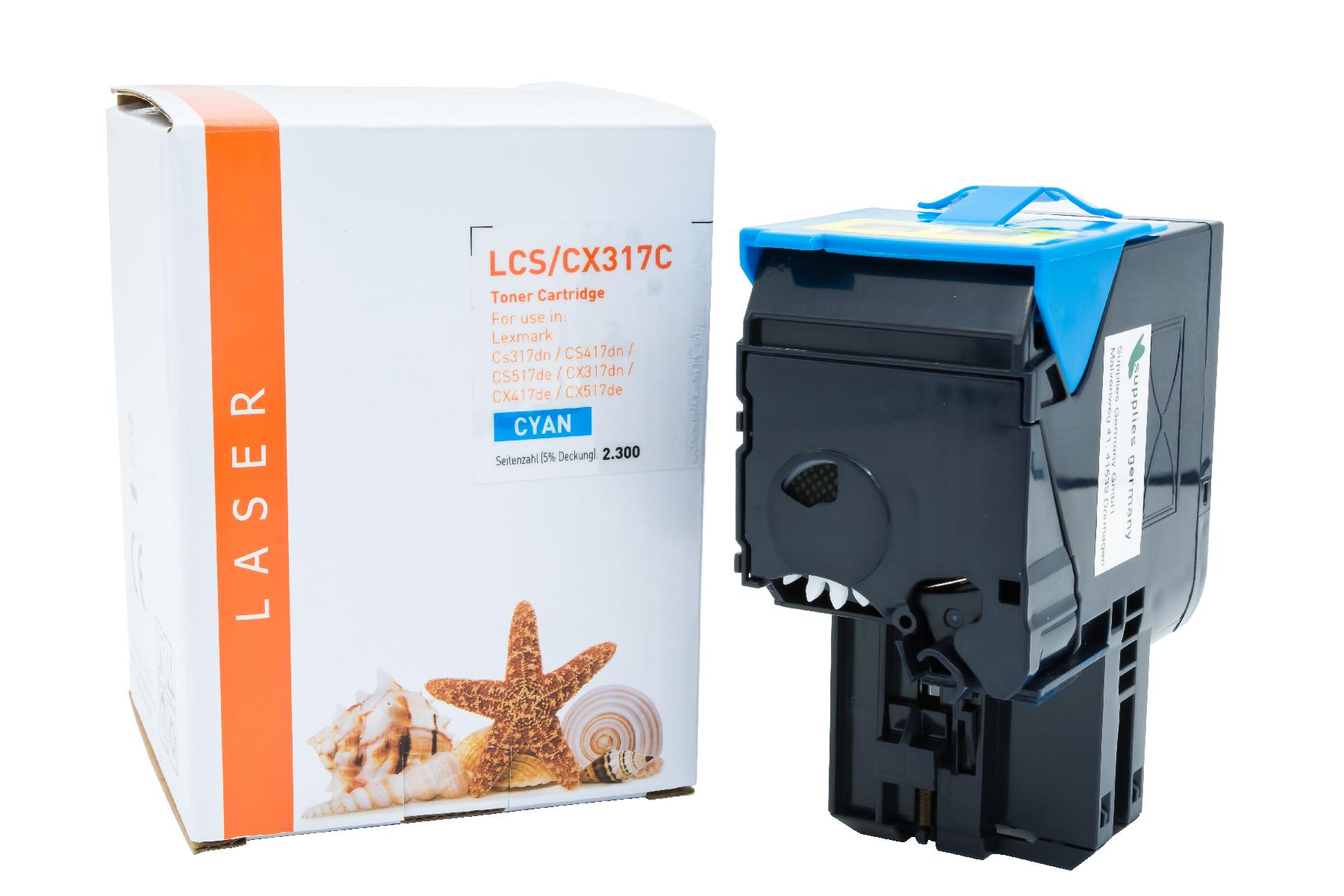 CS/CX317C alternativ Toner cyan Lexmark / 71B20C0 / 2.300 Seiten