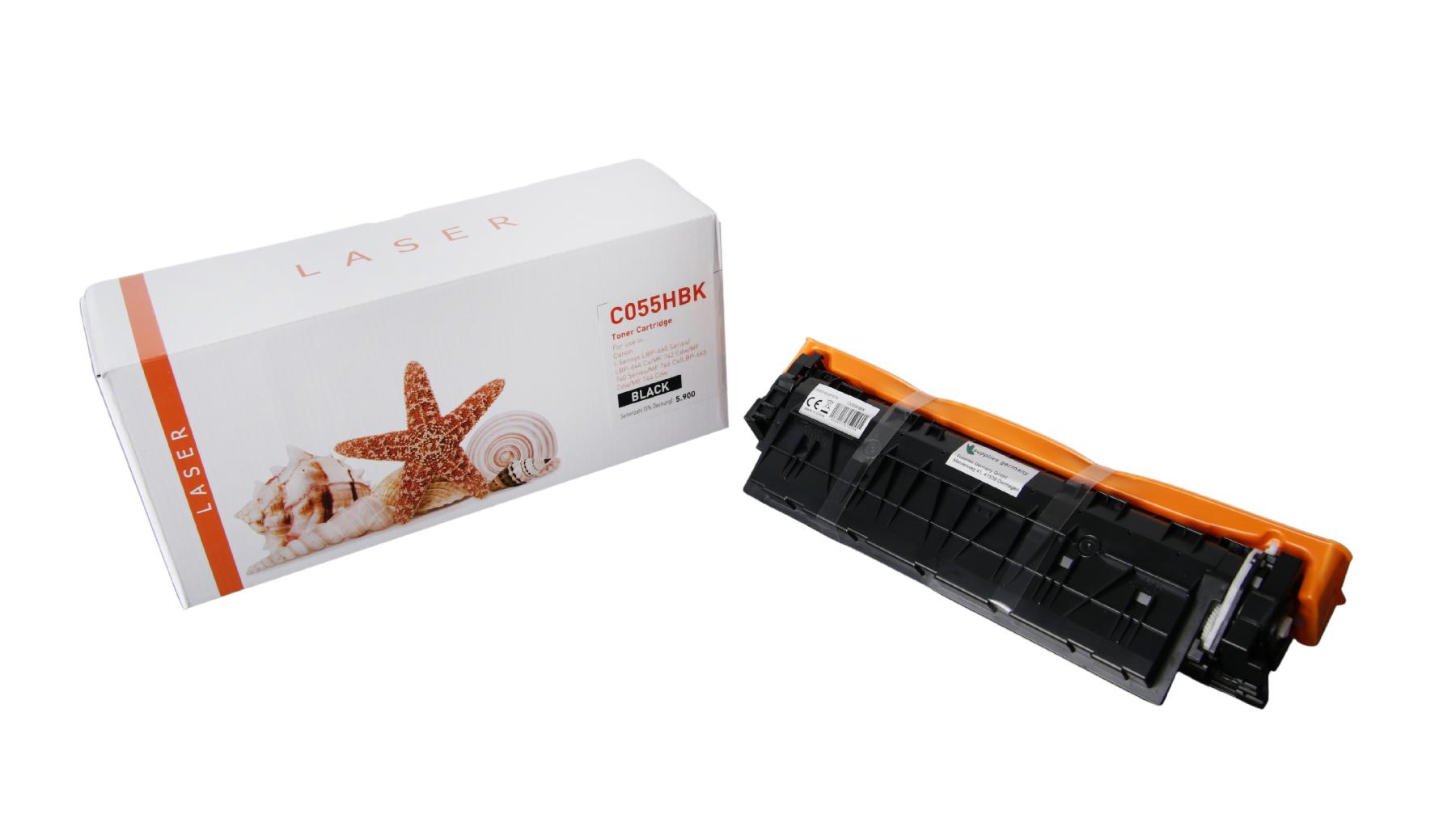 055HBK alternativ Toner black Canon / 3020C002 / 7.600 Seiten