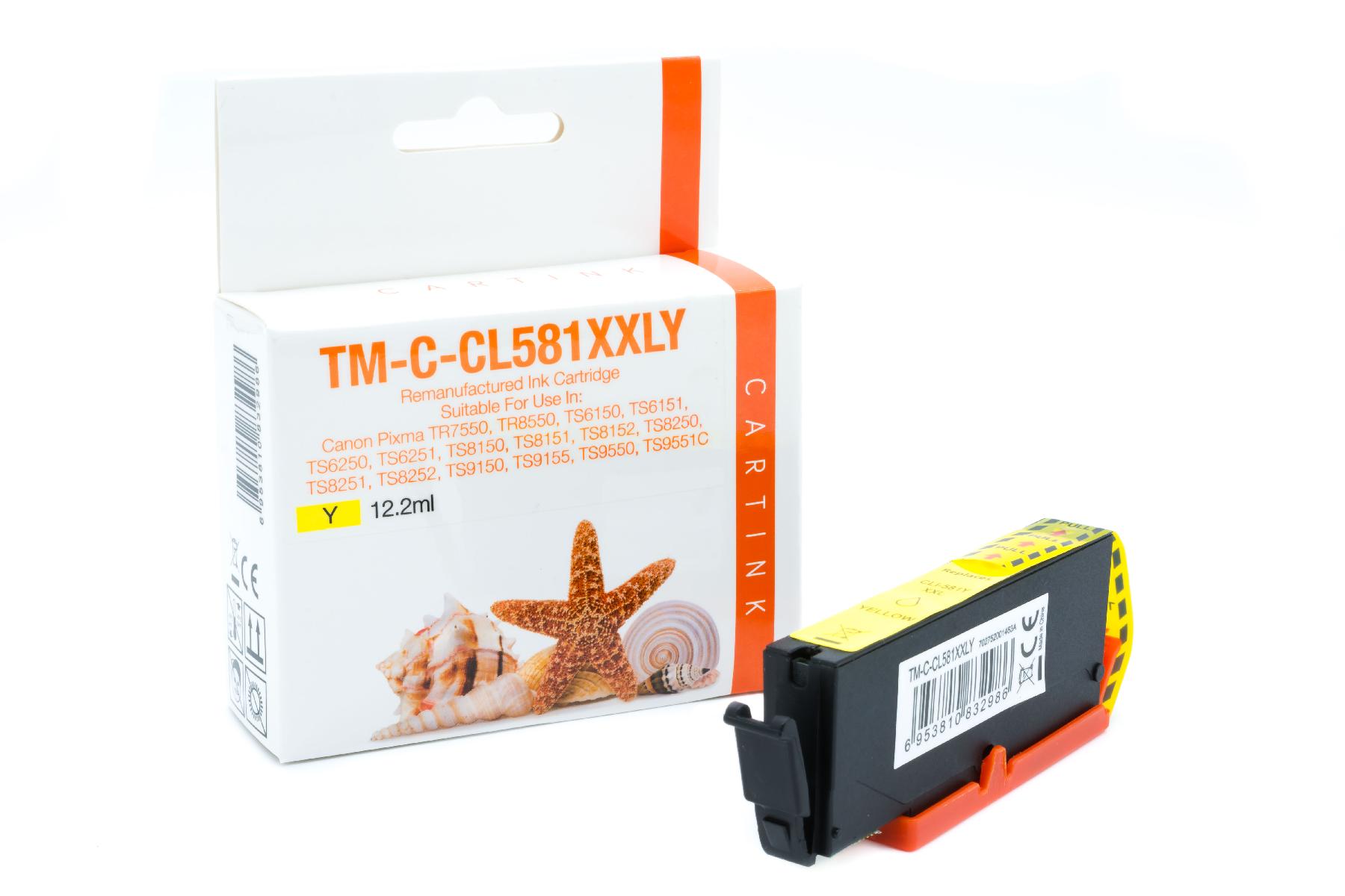 CLI581XXLY alternativ Seestern Tinte gelb für / 1997C001 / 12,2ml