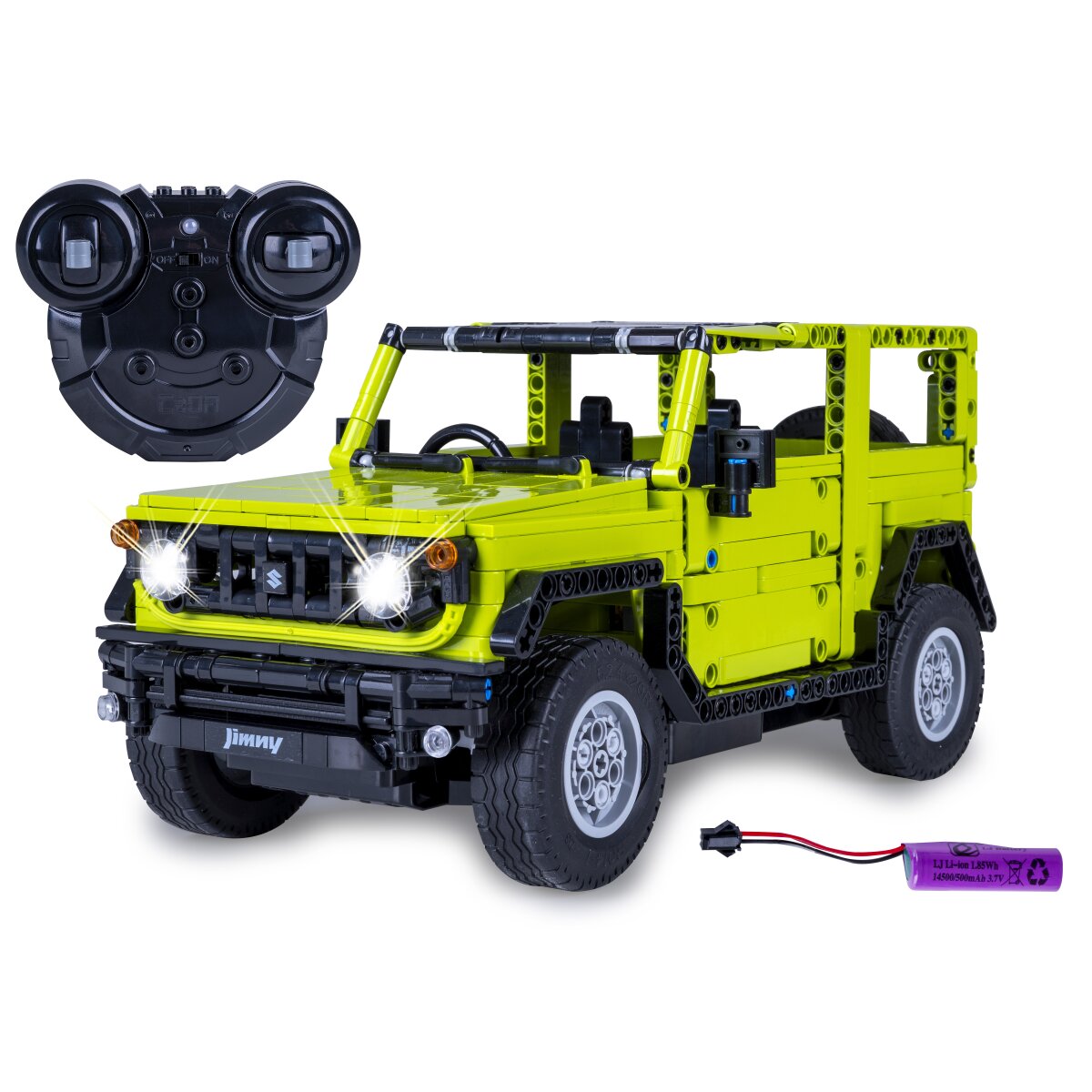 CaDA Set C51201W Suzuki Jimny 1:12 grün 2,4GHz Bricks