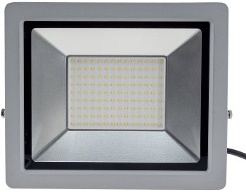 LED-Fluter SlimLine "CTF-SLT 99" silber, 100W, 9230lm, 4000K, neutralweiß, IP44 LED-Fluter SlimLine "CTF-SLT 99" silber, 100W, 9230lm, 4000K, neutralweiß, IP44