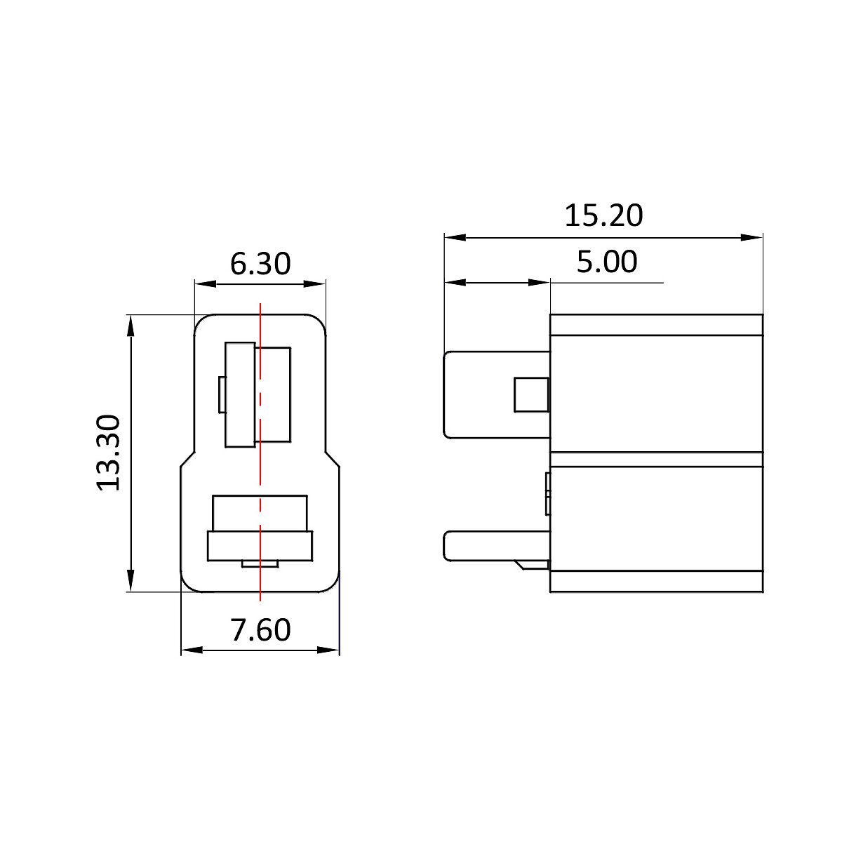 Hochstromstecker/Buchse T-Dean vergoldet 1 Paar