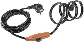 Heizkabel mit Temperaturfühler, 2m - 32Watt, Frostschutz für Wasserleitungen