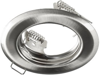 Decken-Einbaustrahler "SR80" chrom-matt - starr, Ø80mm, für 50mm Lampen