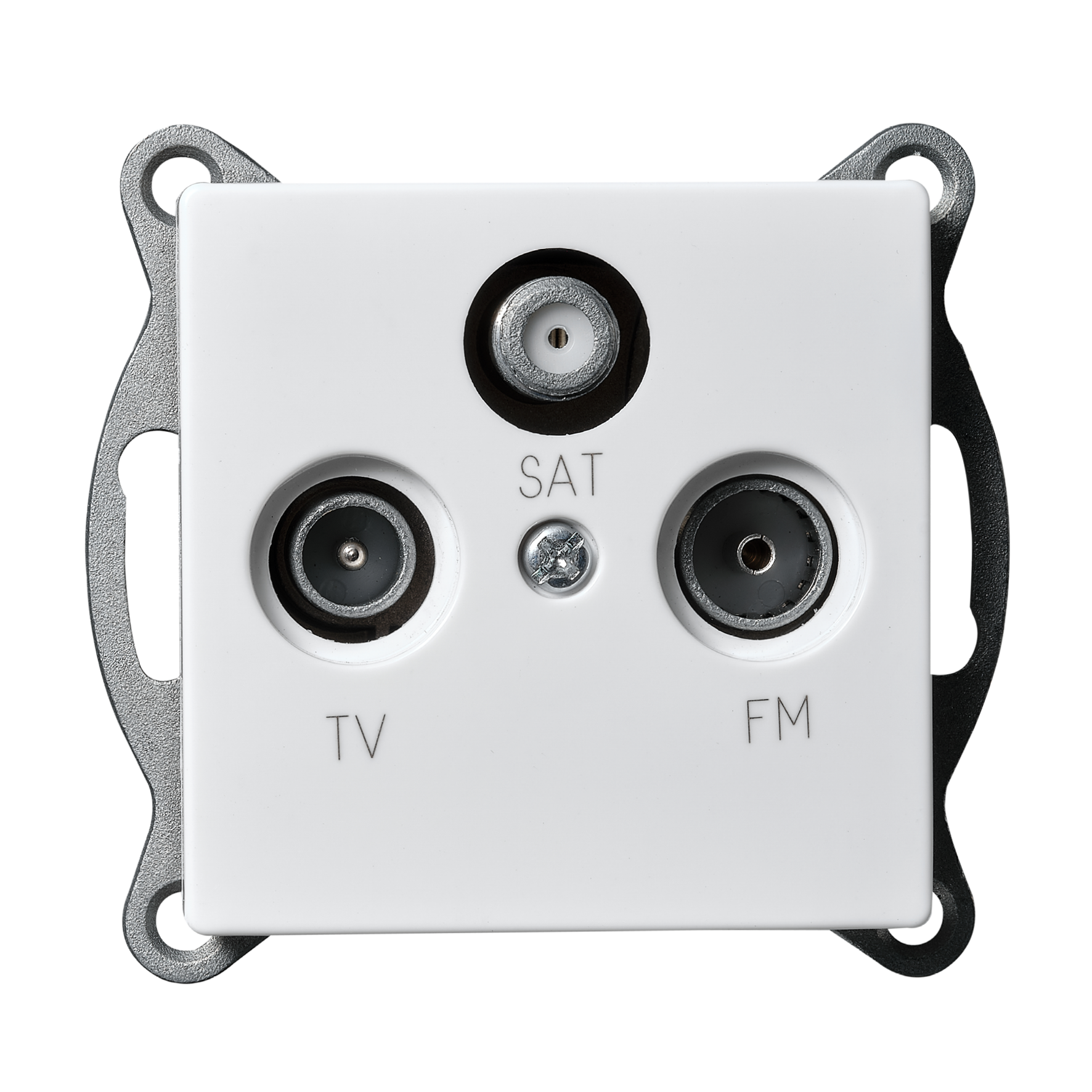 Antennendose McPower ''Cup'' für TV, Radio und Sat, UP, weiß