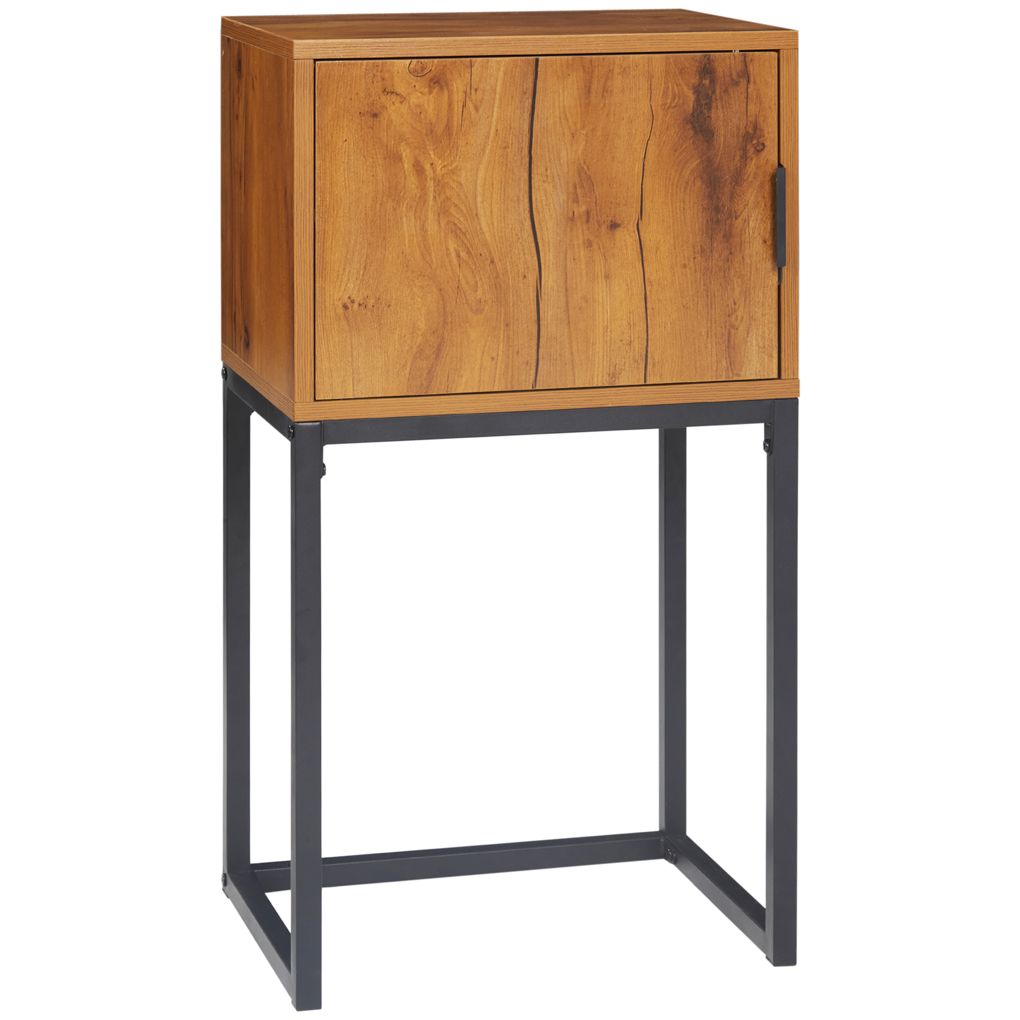 Konsolentisch im Industiriedesign, Beistelltisch, Sideboard, 1 Schrank, Braun + Schwarz Konsolentisch im Industiriedesign, Beistelltisch, Sideboard, 1 Schrank, Braun + Schwarz