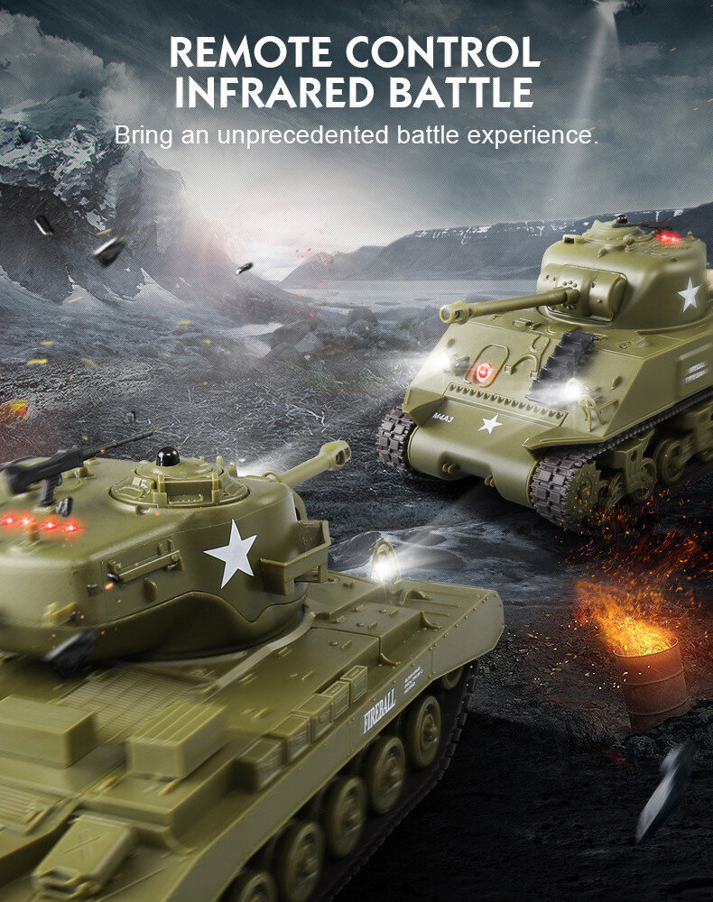 RC Panzer Battle 2er Set - Infrarot Kampfsystem - Gefechtssimulation