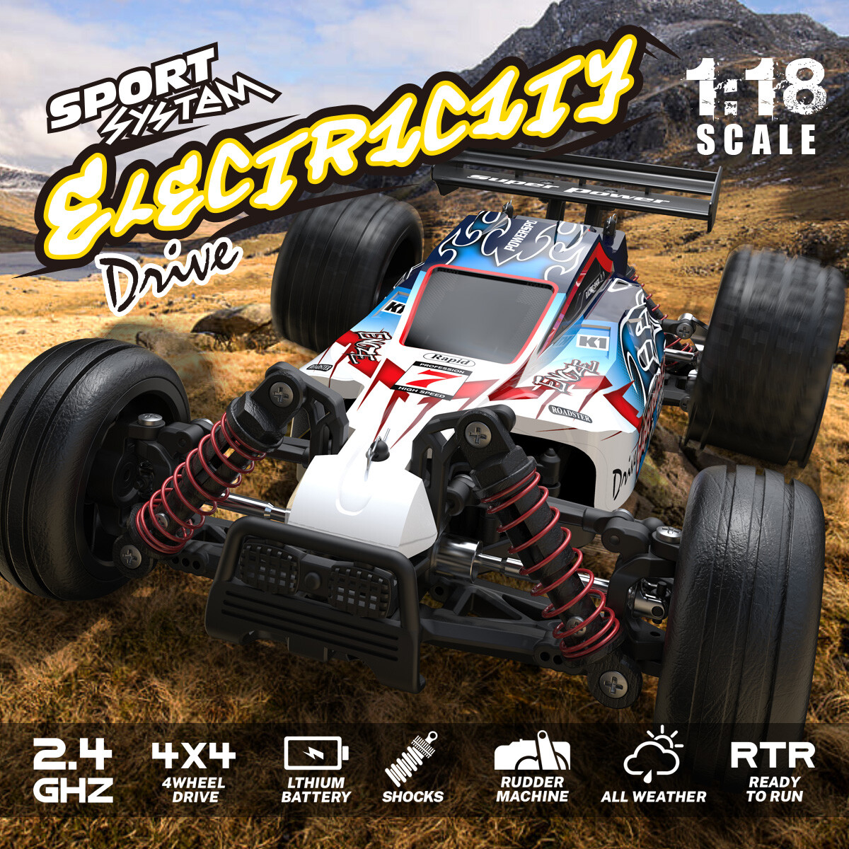 RC Elektro Buggy 1:18 "Electricity 306E"