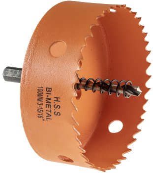 Lochsäge HSS Bi-Metall Ø100mm - Sechskant Aufnahme, Schnitttiefe 38mm