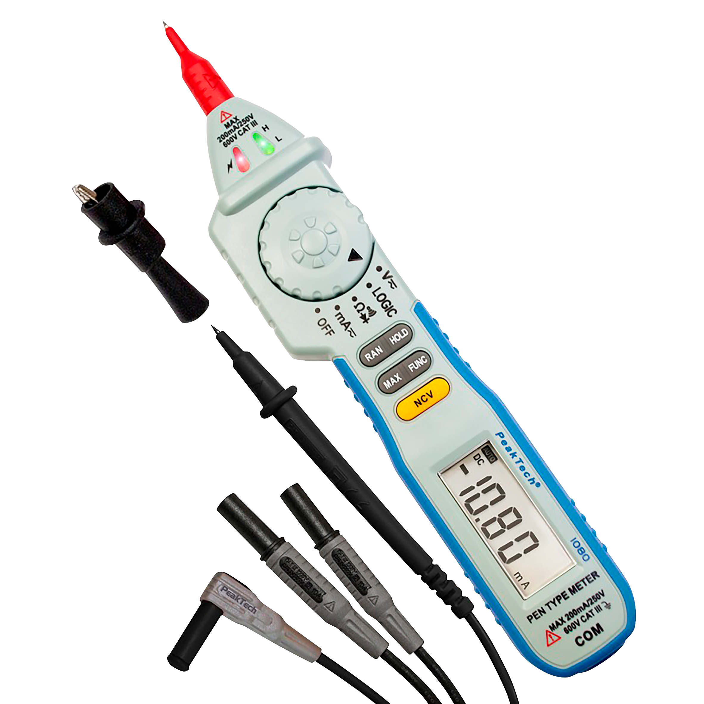 Digitales Stiftmultimeter PeakTech ''P1080'', 2000 Counts, 600V AC/DC, mit NCV