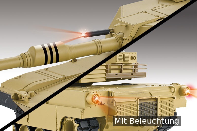 RC Panzer "M1 A2 Abrams" - Metallgetriebe & Metallketten