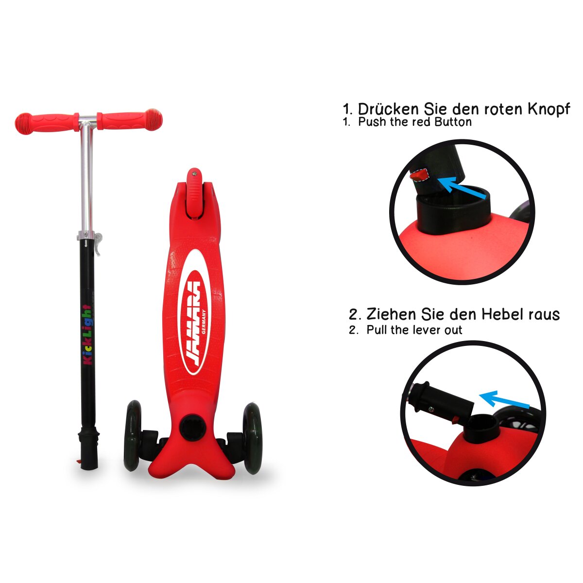 KickLight Scooter rot