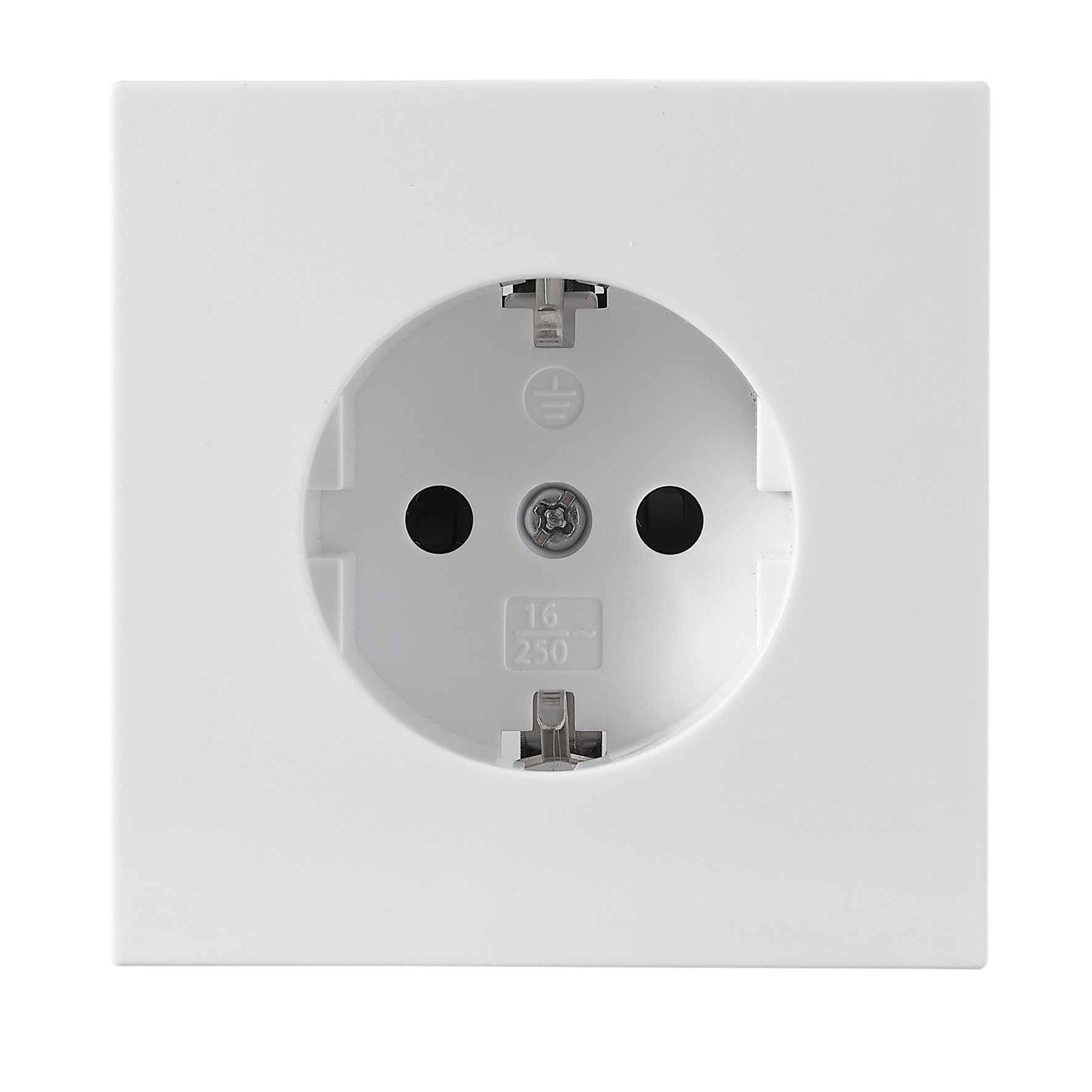 Schutzkontakt-Steckdose McPower ''Shallow'' 250V~/16A, UP, Steckanschluss, weiß