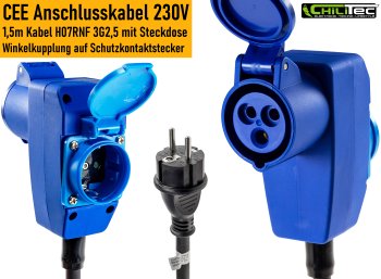 CEE Adapter auf Schutzkontakt-Stecker