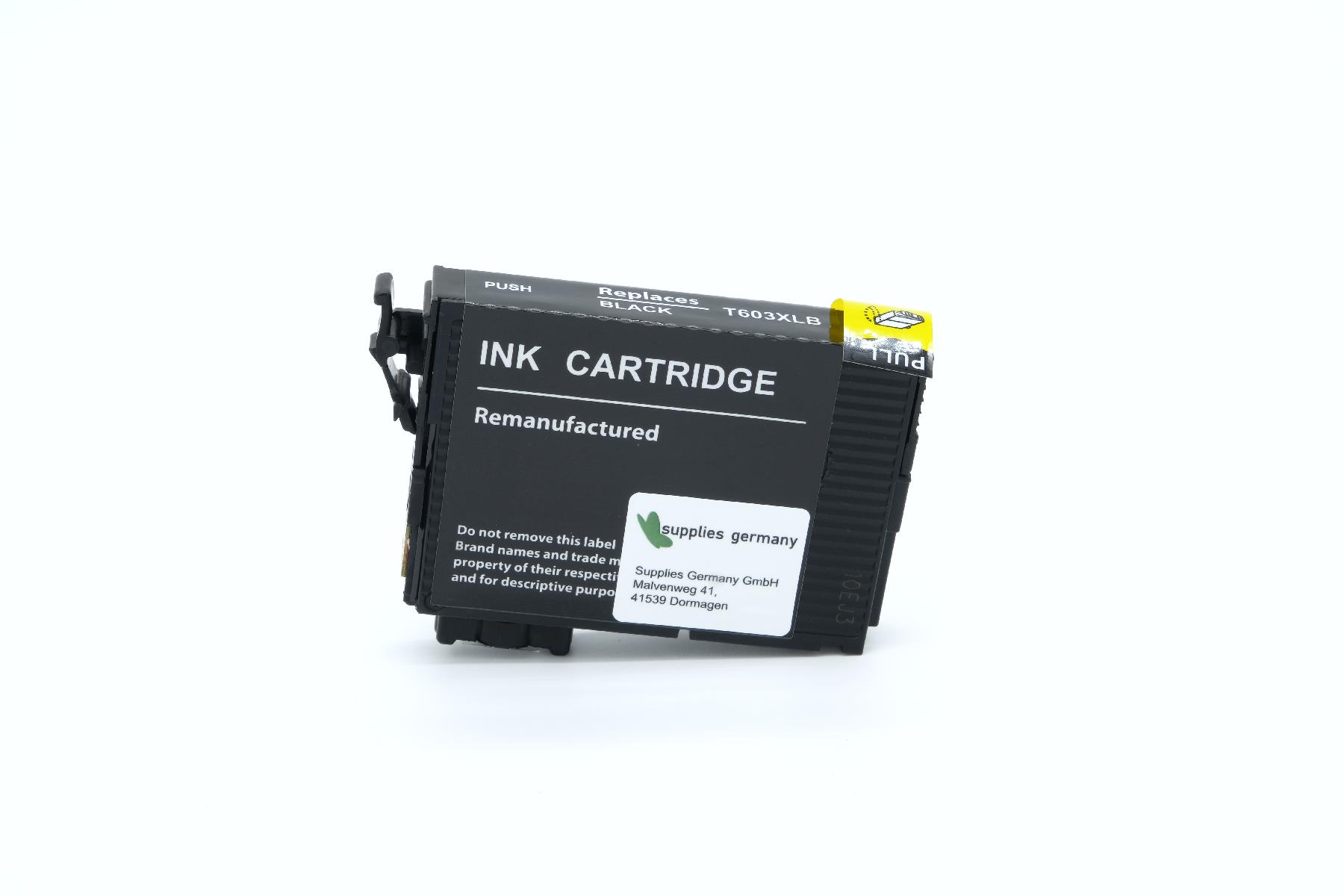 T603XLschwarz alternativ Tinte schwarz für Epson / C13T03A14010 / 13ml / 500 Seiten