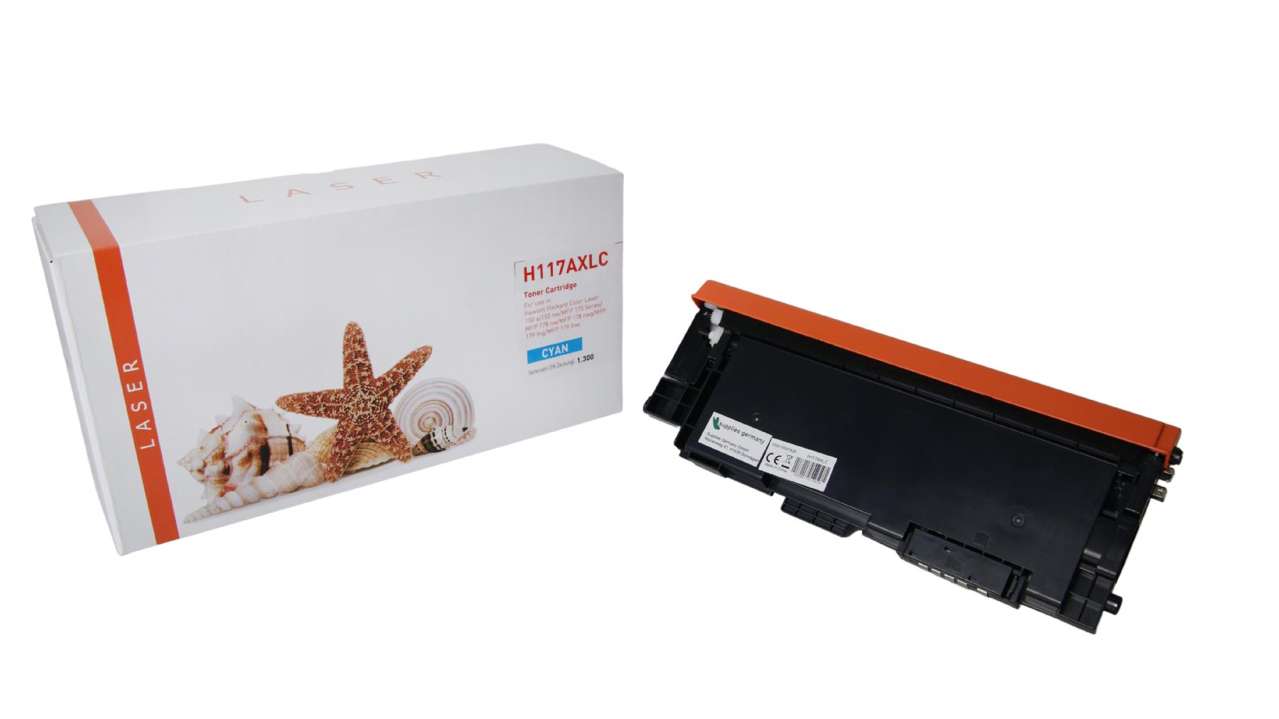 117AXLC mit Chip alternativ Toner cyan HP / W2071A / 1.300 Seiten