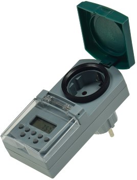 digitale Wochen-Zeitschaltuhr für Außen - 7 Tage, 230V, 1800W
