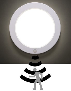 LED Deckenleuchte "BUTON" mit PIR-Sensor - Ø 23cm, 18W, 3000/4000/6000k