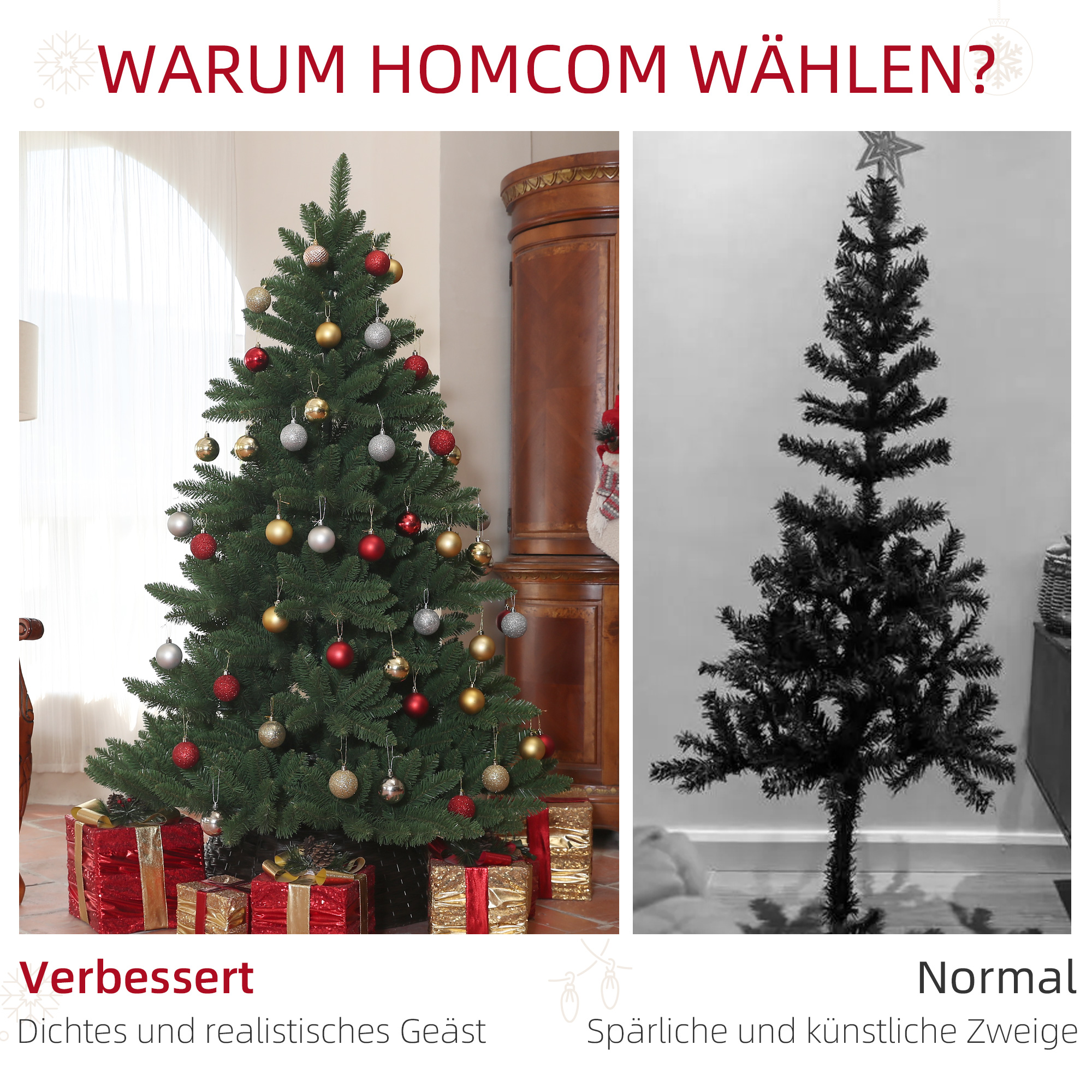 Weihnachtsbaum, Nordmanntanne, naturgetreu, breit & üppig, 180 x ?120 cm, Grün