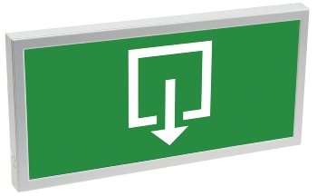 LED Fluchtwegleuchte "NL-W2" 30 LEDs - Erkennungsw. 25m,Wandmontage, 27mm flach