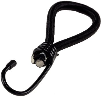 Spanngummi mit Haken, 12er Pack - Extra stark, Länge 12cm, schwarz