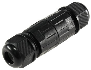 Kabelverbinder 3-polig, IP68, 450V/24A - Schraubanschluss, für Kabel Ø 6-11mm
