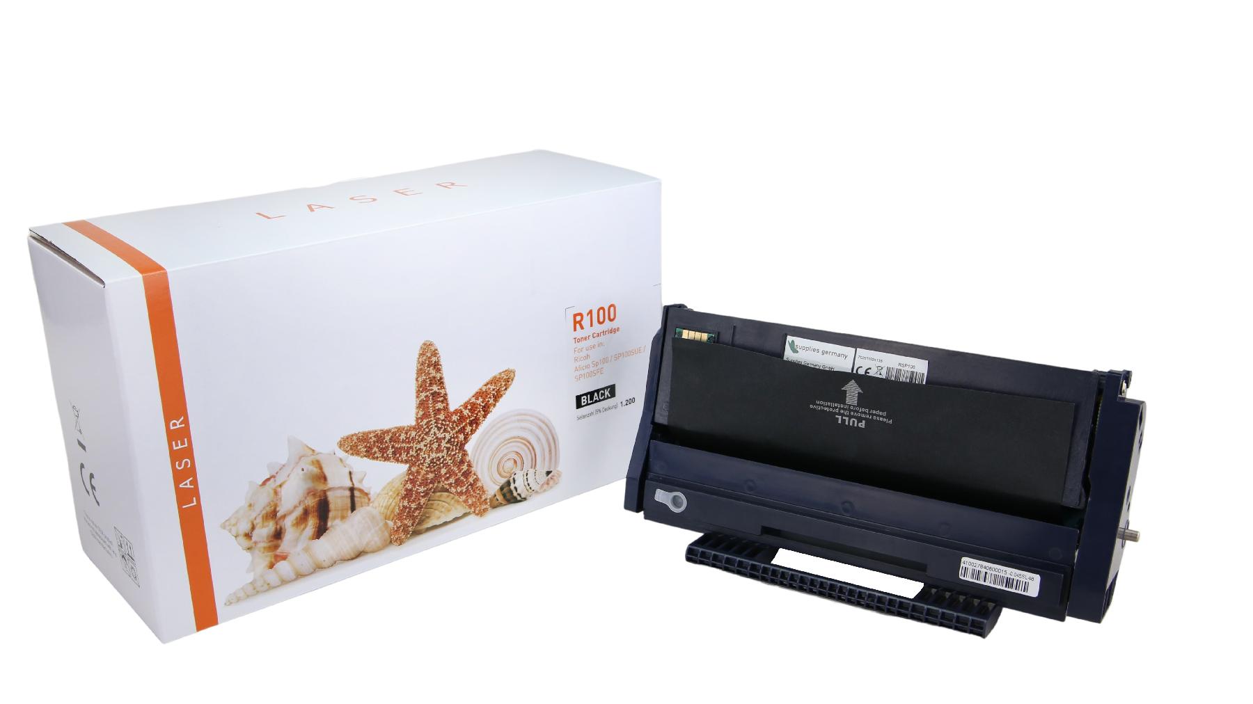 SP100 alternativ Toner black Ricoh  / 407166 / 1.200 Seiten