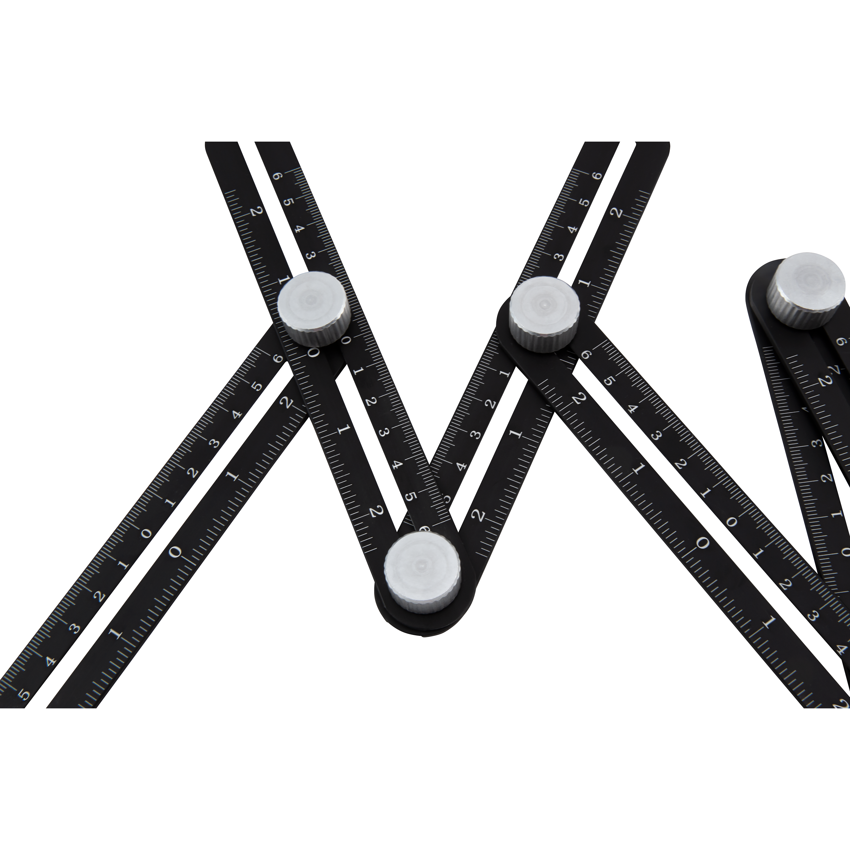 Winkelschablone McPower, mit Lineal, 6 Arme je 12cm, faltbar