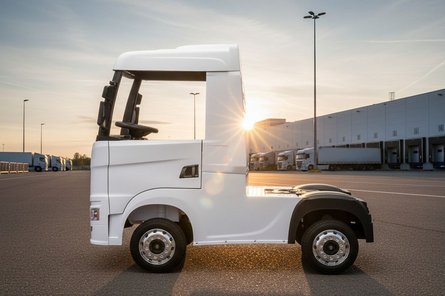 Kinderfahrzeug SCANIA R Series 4 Motoren - mit Hänger - schwarz