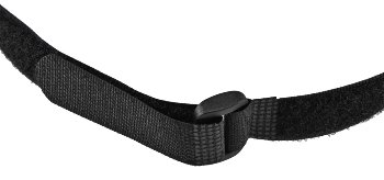 Klettband mit Öse, 5er Pack - 50x2cm, schwarz