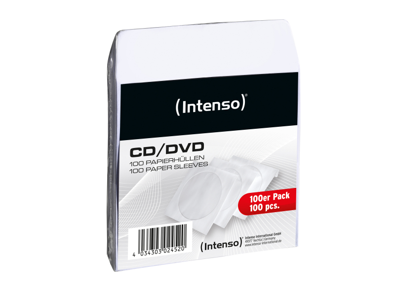 Intenso CD-Hüllen Papier weiß (9001304) - 100er Pack