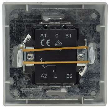 DELPHI Taster mit Namensschild - 0-250V~/ 10A, inkl. Rahmen, UP, weiß