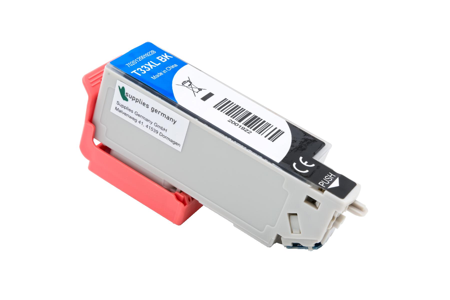 T33XLschwarz alternativ Tinte schwarz für Epson / C13T33514010 / 24ml