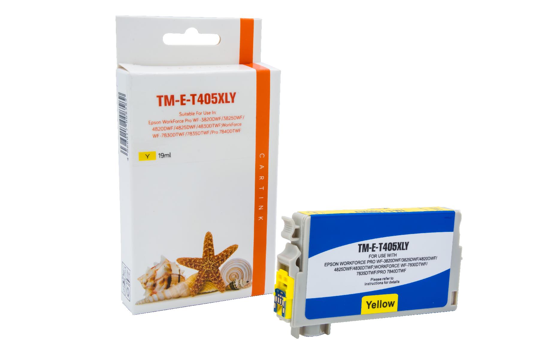 T405XLY alternativ Seestern Tinte gelb für Ep / C13T05H44010 / 19 ml