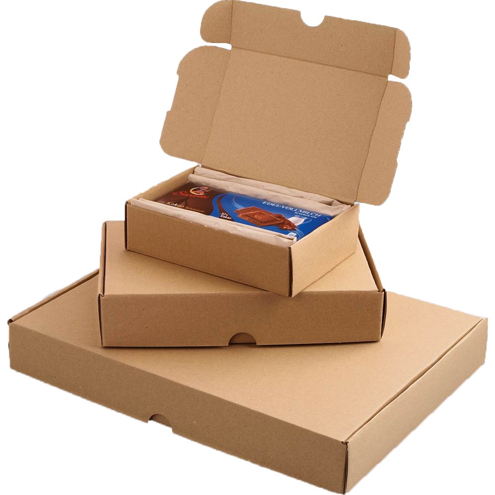 Maxibriefkarton 1 innen 160x113x42mm außen 175x115x45mm, braun