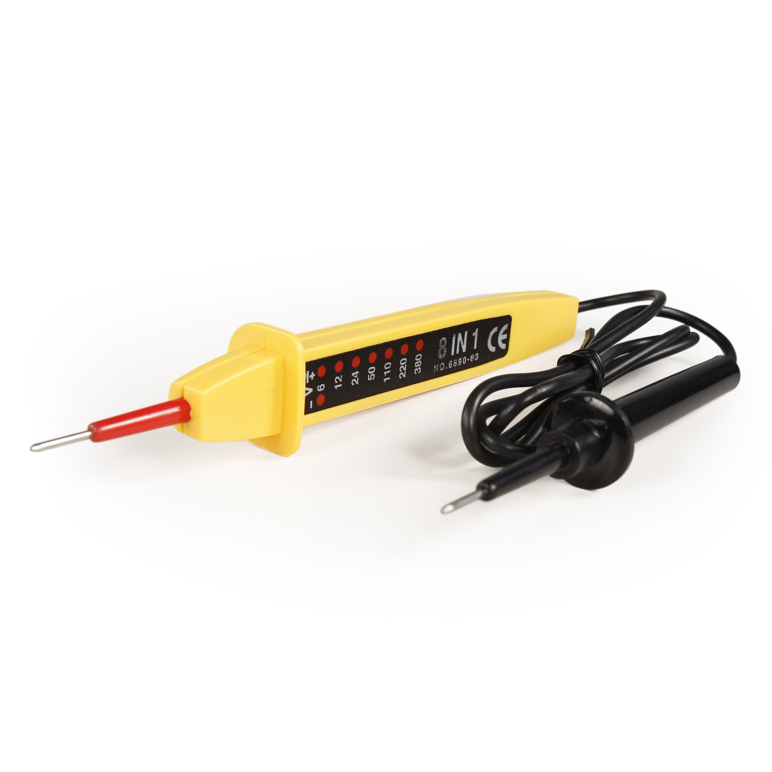 Spannungsprüfer McPower, 0-500V, LEDs für 6/12/24/50 V=, 110/220/400 V~