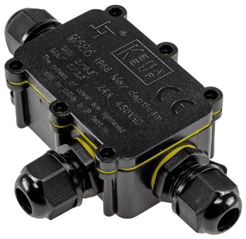 Kabelverbinderbox, 3 Anschlüsse,450V/24V - IP68, Ø 6-11mm für Erdkabel, wasserdicht