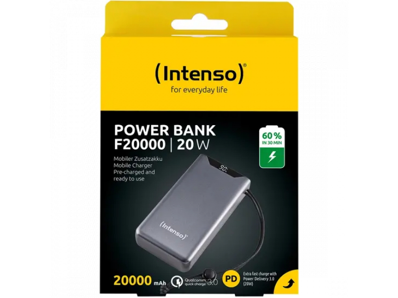 Intenso Powerbank F20000 20000mAh Grau (7332054) - 20W