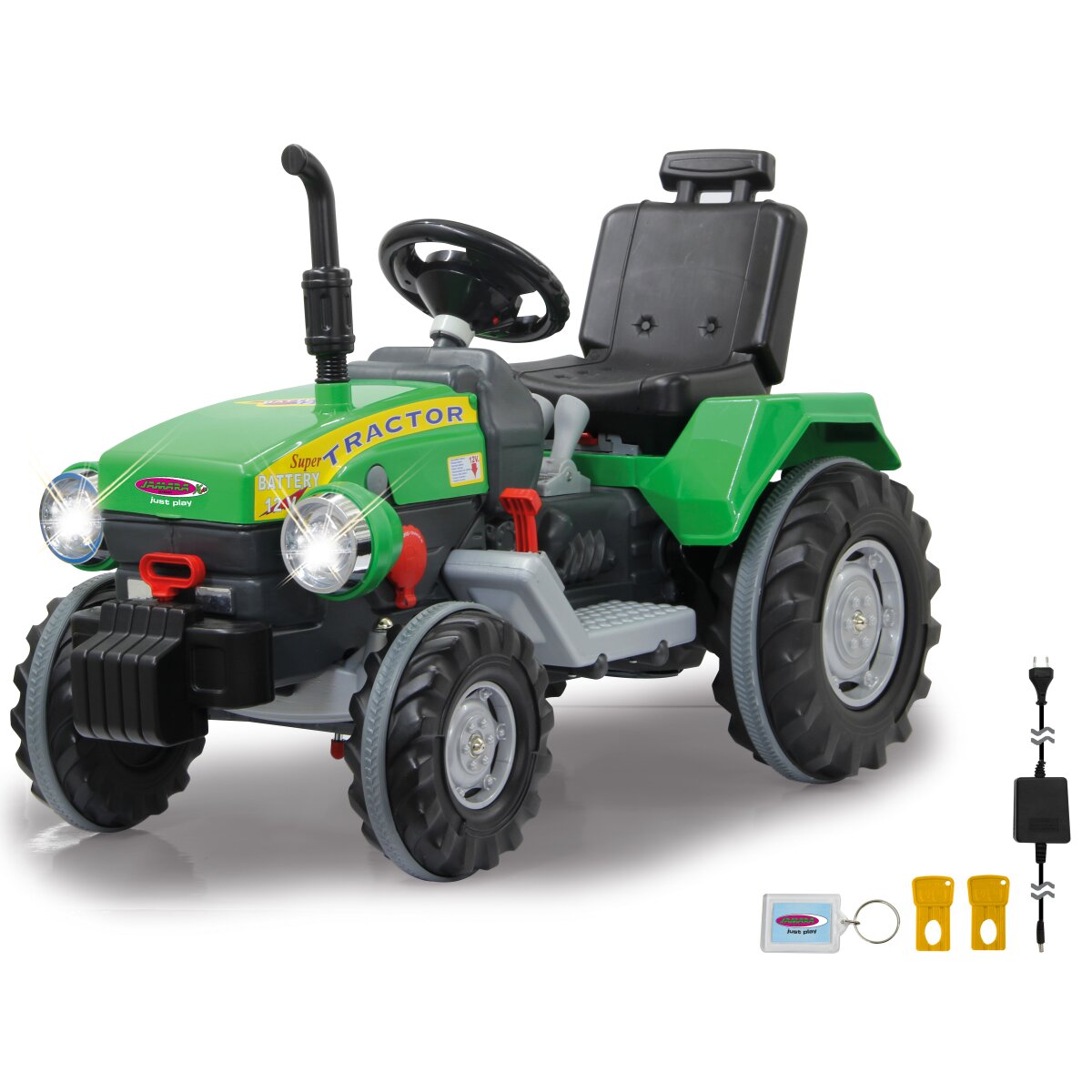 Elektro-Kinderfahrzeug Traktor Power Drag grün 12V