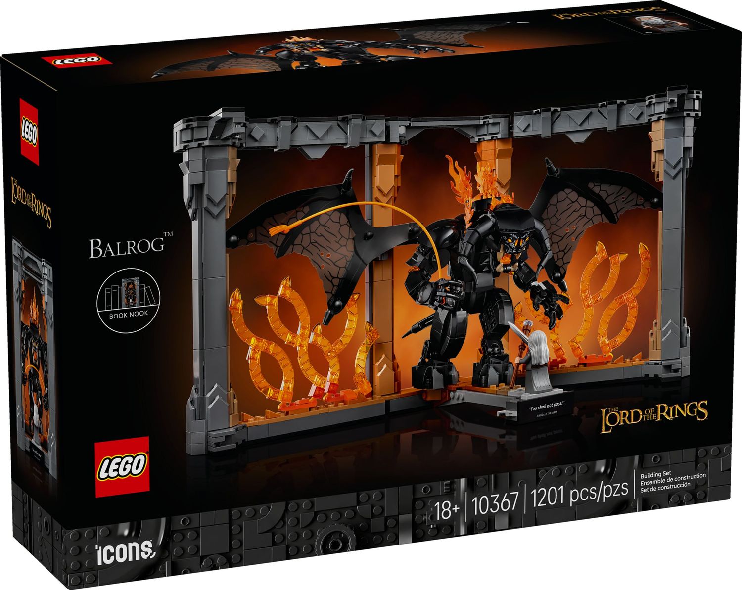 LEGO® 10367 - Icons Der Herr der Ringe: Balrog  Bücherstütze (1201 Teile) LEGO® 10367 - Icons Der Herr der Ringe: Balrog  Bücherstütze (1201 Teile)