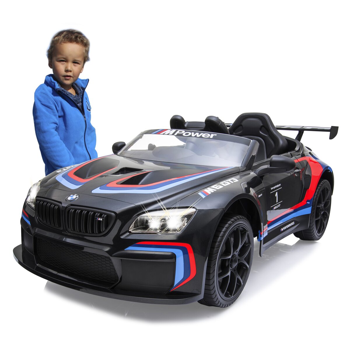 Elektro-Kinderfahrzeug BMW M6 GT3 schwarz 12V