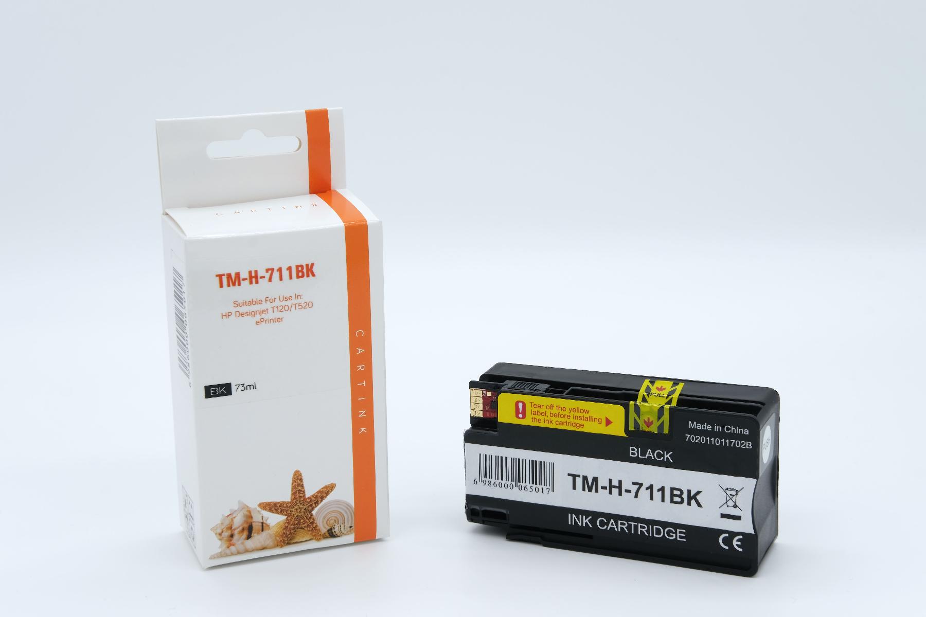 711 Refill Tinte schwarz für HP / CZ133A / 73ml