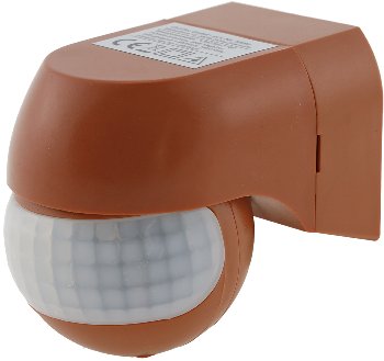 Aufputz Bewegungsmelder "CBM-Slim" 180° - LED geeignet, IP44, 1-800W, ziegelrot