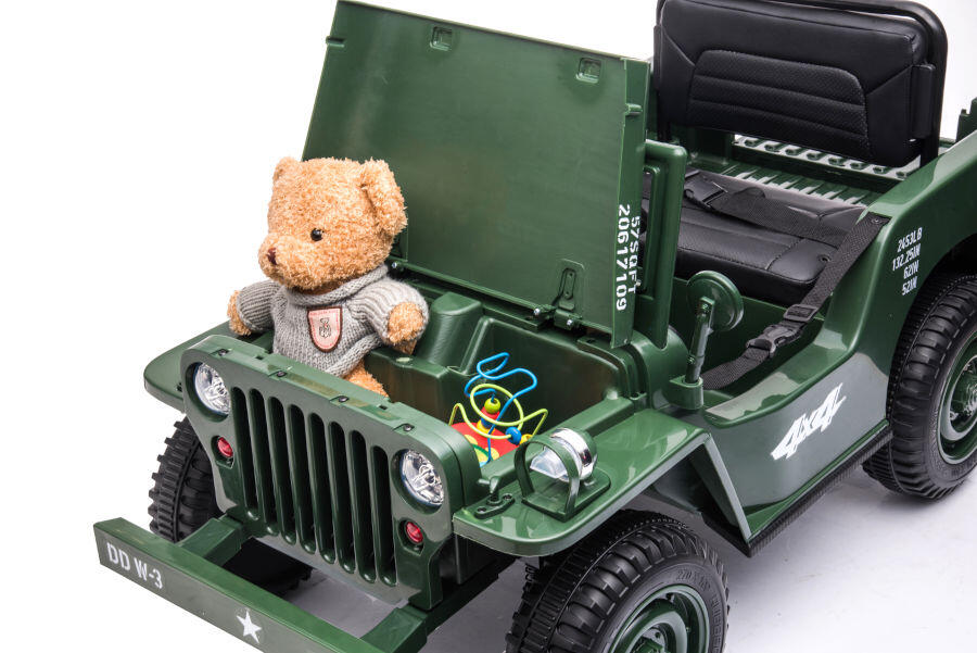 Elektro-Kinderfahrzeug Offroad militär grün