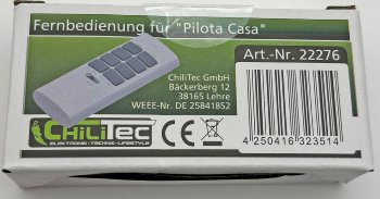 Fernbedienung für "Pilota Casa" - 433,92MHz, 12 Kanäle, Tasten EIN / AUS